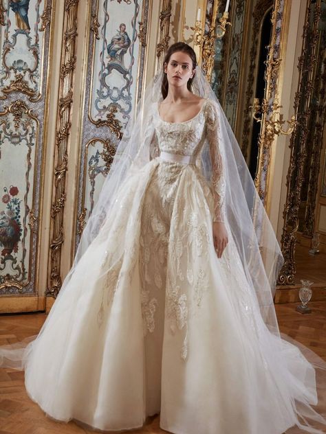 Elie Saab Spring 2019: Opulent, Venetian-Inspired Ball Gowns  | TheKnot.com Bridal Hoodies, Elie Saab Wedding Dress, Elie Saab Bridal, Ellie Saab, Pnina Tornai, A Wedding Dress, Bridal Fashion Week, Wedding Dress Trends, New Wedding Dresses