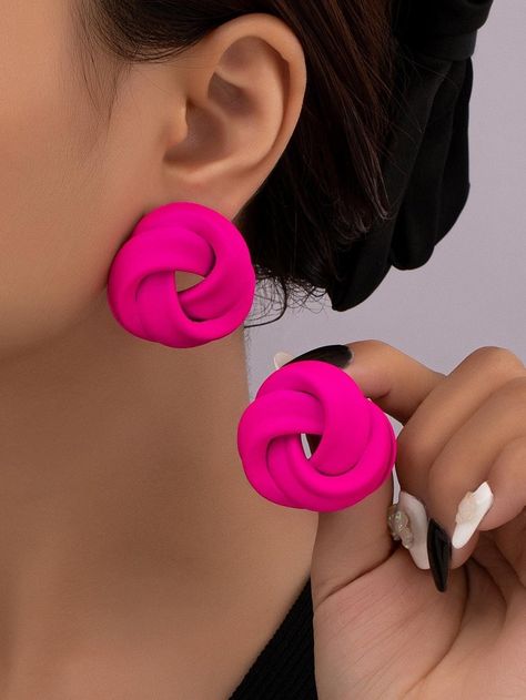 Cercei Din Lut Polimeric, Women Stud Earrings, Holiday Clothes, Versatile Jewelry, Pink Collar, Classy Jewelry, Watches Women Fashion, Short Wedding Dress, Glamour Fashion