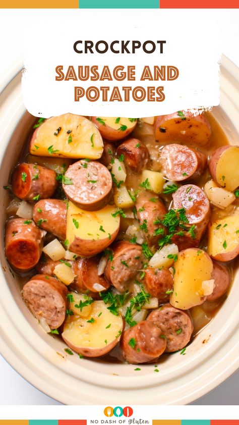 Crock Pot Smoked Sausage And Potatoes, Potatoes Sausage Crockpot, Frozen Sausage Crockpot Recipes, Cajun Sausage And Potatoes Crockpot, Potato And Sausage Recipes Slow Cooker, Polish Sausage And Sweet Potato Recipes, Slow Cooker Andouille Sausage Recipes, Smoked Sausage Potatoes Crockpot, Crock Pot Turkey Sausage Recipe