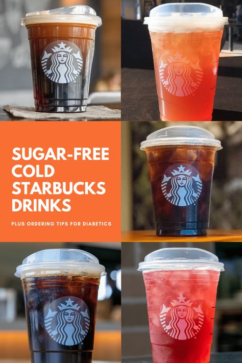 Low Fat Starbucks Drinks, Starbucks Images, Starbucks Iced Drinks, Starbucks Teas Drinks, Sugar Free Iced Coffee, Drinks For Diabetics, Sugar Free Starbucks Drinks, Dairy Free Starbucks, Low Calorie Starbucks Drinks