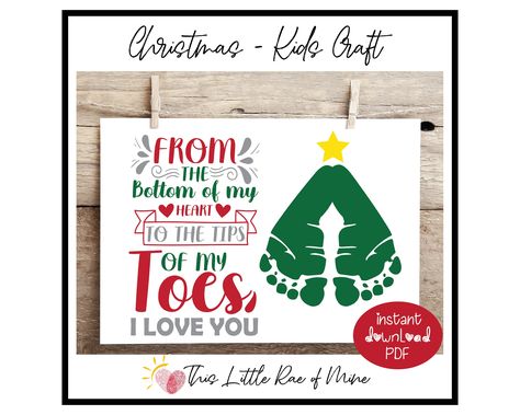 Christmas Tree Footprints, Baby Christmas Crafts, Printable Diy Crafts, Hand Print Tree, Christmas Tree Printable, Tree Printable, December Winter, Document Frame, Baby Art Projects