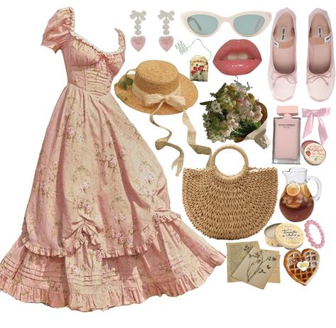 picnic Outfit | ShopLook Where To Get Cottagecore Clothes, Pink Cottagecore Outfits, Winter Picnic Outfit, Rp Outfits, College Clothing, Pink Cottagecore, Modern Fairy, Witchy Women, Beauty And The Beast Costume