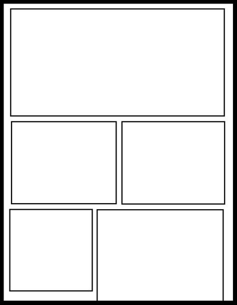 Graphic Novel Layout, Comic Strip Template, Comic Book Page, Comic Box, Comic Template, Comic Book Template, Comic Book Layout, Comic Tutorial, Easy Cartoon Drawings