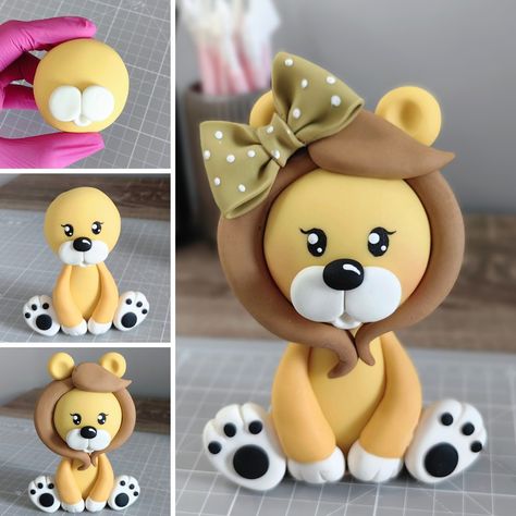 Alex Mazur (@alex.mazur_cakes) • Zdjęcia i filmy na Instagramie Fondant Lion, Fondant Animals Tutorial, Lion Cake Topper, Lion Cake, Cake Decorating Courses, Fondant Figures Tutorial, Safari Cakes, Fondant Animals, Fondant Cake Toppers