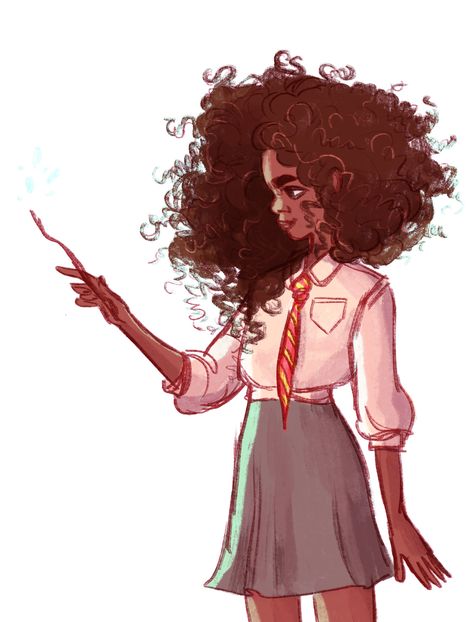 Black Hermione Granger, Black Hermione, Hermione Granger Fanart, Draco And Hermione, Images Harry Potter, Potter Art, Wow Art, Harry Potter Fan Art, Harry Potter Series