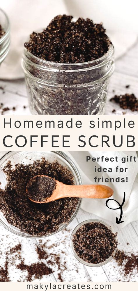 Pamper yourself with this revitalising diy homemade coffee scrub. Simple and affordable to make, this diy coffee scrub is the perfect way to treat yourself to a little self-care! This homemade coffee scrub is made with a few staple ingredients from your kitchen pantry. It is super quick to whip up and makes for a lovely homemade gift for the holiday season. Coconut Scrub Diy, Coffee Body Scrub Diy, Hand Scrub Diy, Diy Coffee Scrub, Coffee Scrub Recipe, Homemade Coffee Scrub, Coffee Sugar Scrub, Diy Body Scrub Recipes, Coffee Scrub Diy