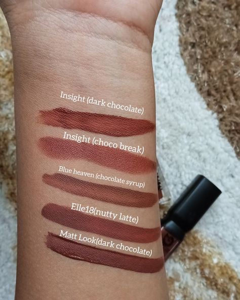 Affordable brown lip color. suits all skin tones 🌸✨ Lipstick For Dusky Skin Indian Dark Lips, Brown Lipstick Swatches, Best Brown Lipstick, Brown Lipstick Shades, Lipstick On Brown Skin, Dusky Skin, Best Lipstick Color, Lipstick For Dark Skin, Brown Lipstick