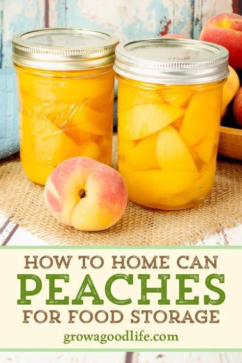 Capture summer in a jar by preserving fresh peaches to enjoy all year long with this recipe for canning peaches. Visit for a step-by-step tutorial on how to can fresh peaches for food storage. Canning Cupboard, Canning Peaches Recipes, Peaches Recipes, Food Rocks, Canning Peaches, Canning Fruit, Peach Preserves, Canning Food, Canning Food Preservation