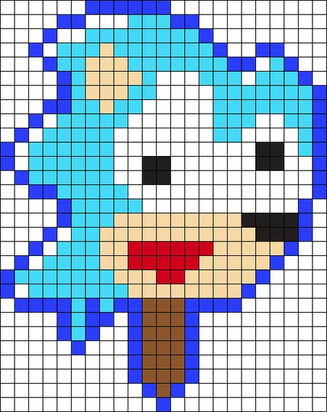 Sonic Popsicle Perler Bead Pattern | Bead Sprites | Characters Fuse Bead Patterns Sonic Popsicle, Kandi Cuffs, Pixel Beads, Fuse Bead Patterns, Pony Bead Patterns, Pattern Maker, Kandi Patterns, Pixel Art Characters, Pixel Art Grid