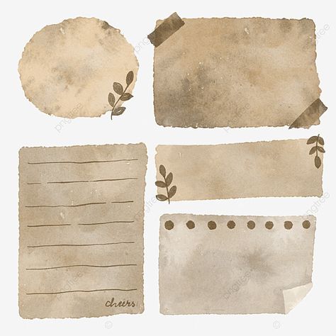 Design Idea For Scrapbook, Aesthetic Stickers For Project, Vintage For Design, Cute Designs For Scrapbook, Vintage Aesthetic For Scrapbook, Paper Astethic Vintage, Ripped Paper Aesthetic Vintage Brown, Brown Aesthetic Design For Scrapbook, Journal Paper Printable Aesthetic