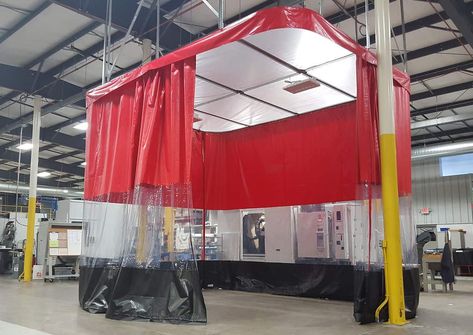 Spray Booth Curtains &Paint Booth Curtains / Curtain Walls Architecture Sections, Painting Area, Spray Paint Booth, Industrial Curtains, Woodsmith Plans, Curtain Divider, Curtain Walls, Warehouse Design, Tool Room