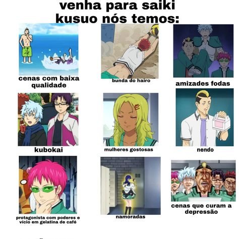 Psi Nan, Saiki Kusuo, Memes Anime, Anime Memes Funny, Anime Meme, Aang, Haikyu!!, Otaku Anime, Anime Memes