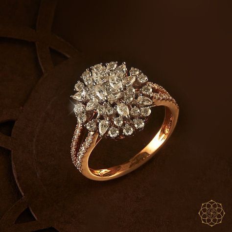 Indian Diamond Rings Design, Indian Diamond Ring, Daimon Rings For Women, Diamond Ring Designs Indian, Bridal Rings Indian Gold, Indian Diamond Rings, Engagement Ring For Bride Indian, Gold Engagement Rings Indian, Real Diamond Rings Unique