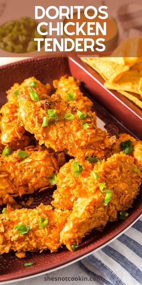 Doritos Chicken Tenders, Dorito Chicken Tenders, Freezing Cooked Chicken, Doritos Chicken, Dorito Chicken, Crusted Chicken Tenders, Crockpot Healthy, Crispy Sweet Potato, Baked Chicken Tenders