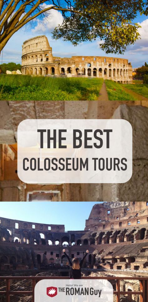 Check out all the BEST Colosseum Tours for your Italy vacation | The Roman Guy Tours Best Colosseum Tour, Italy Vacation Itinerary, Italy In October, Italy Tour, Italy Trip Planning, Greece Trip, Traveling Europe, Rome Tours, Italy Itinerary