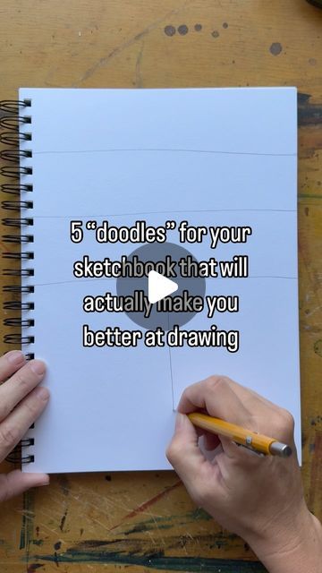 Tawnie Jeanne Terry on Instagram: "5 ideas for your sketchbook that will actually benefit you over time 🤗  (Yes I’m aware I accidentally stopped numbering after 2… me and numbers just don’t do well together 😂)   I always struggle with wanting to doodle or sketch in my sketchbook but not knowing where to start. These five exercises can help you get rid of the fear of starting. And then you can go crazy from there if you want!   There are no rules. If you decide to do a continuous line drawing of the tree in the park that you are sitting at and then you want to make the background in a traditional way then so be it! Just have FUN with it and let it be an avenue to help you just begin. And luckily in the process these doodle can help you get better at drawing over time.   It does take time. Draw Landscape Pencil, Things To Draw When Your Angry, What To Draw With Sharpies, Quick Doodles Sketches, Drawing Board Ideas, Traditional Doodle Art, How To Draw Better Tips, Pencil Art Drawings With Deep Meaning, Scetchbook Draws Ideas Pencil Easy