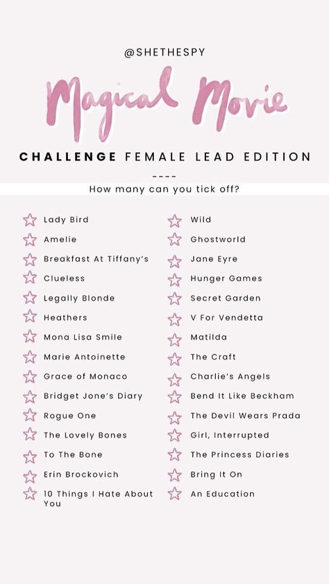 Magical Movies: Female Lead Movies Like Harry Potter, Magical Movies, Marathon Poster, Movies To Watch List, Netflix Movie List, Movie Challenge, Netflix Movies To Watch, Robert Downey Jr., Movie To Watch List