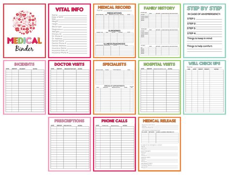 Medical Tracker Free Printable, Medical Forms Free Printable, Medical Information Template, Health Binder Free Printable, Medical Planner Free Printables, Medical Information Printable Free, Family Medical History Printable Free, Medical Records Printable Free, Daily Medication Log Free Printable