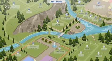 Fan made world Sims 4 Newcrest Map Ideas, Sims 4 Newcrest, Sims 4 Cas Background, Los Sims 4 Mods, Map Ideas, The Sims 4 Pc, Sims 4 House Plans, Sims 4 Children, Sims 4 Expansions