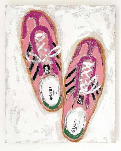 Michael Mcgregor, Shoe Sketch, Retro Graphic Design, Pink Painting, Oil Pastel Art, Pink Acrylic, Arte Inspo, Pink Acrylics, Album Cover Art