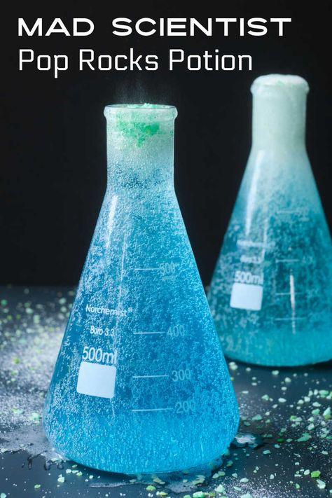 Galaxy Science Experiments, Mad Scientist Lab Trunk Or Treat, Souper Halloween, Potions For Kids, Science Party Favors, Lab Decorations, Toddler Science, Science Themed Party, Mad Scientist Halloween