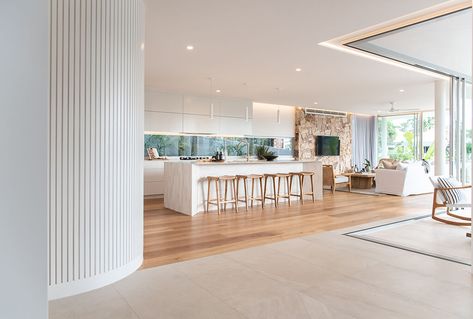 Bespoke Joinery, Noosa Heads, Flat Panel Cabinets, Contemporary Coastal, Stunning Kitchens, Lounge Room, Bath Design, Coastal Homes, Contemporary Kitchen