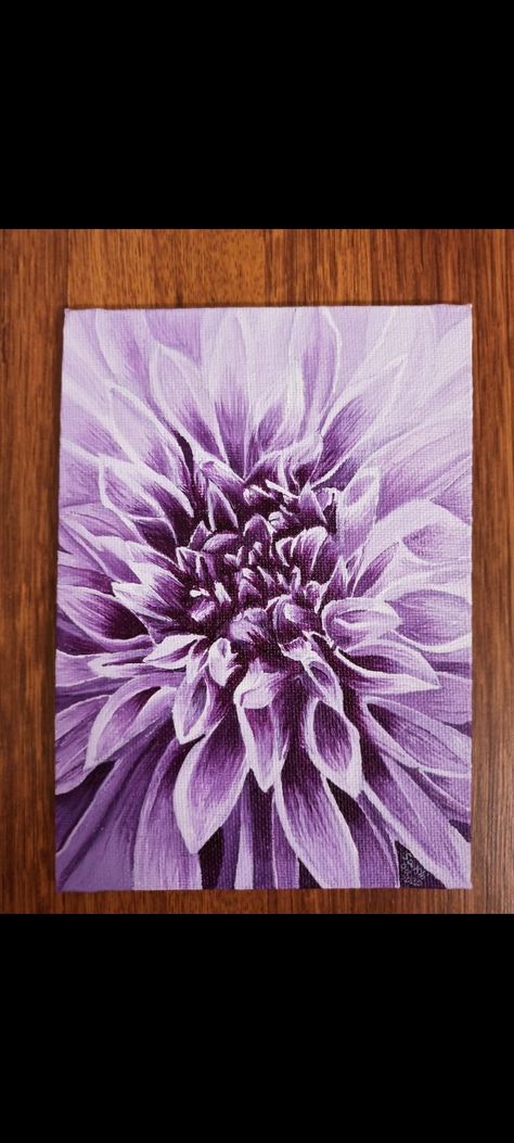 Dahlia Flower Painting Acrylic, How To Paint Dahlias, Dahlia Painting Acrylic, Dalia Painting, Van Mural, Delilah Flower, Dahlia Painting, Acrylic Painting Flowers, Flower Paintings