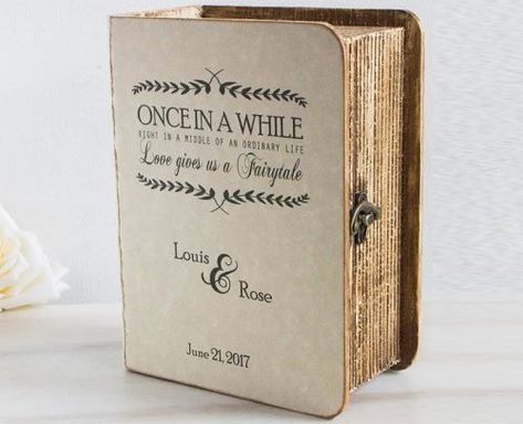 Best Wedding Card Box Ideas You Can Buy or DIY ★ wedding card box book themed card box Photo Card Box, Wedding Card Basket, Wedding Card Box Ideas, Card Box Ideas, Wedding Envelope Box, Diy Card Box, Wedding Gift Card Box, Rustic Card Box, Rustic Card Box Wedding