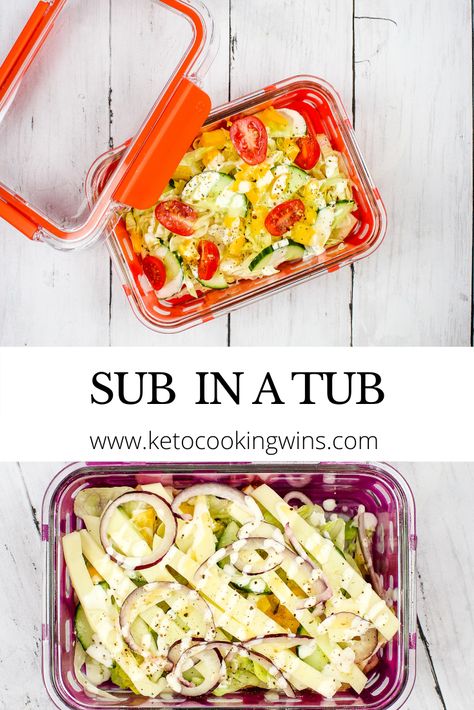 Got the lunchtime blues? Spend a few minutes meal prepping something fabulous and you’ll never have to worry about lunch again. Sub in a Tub is delicious, easy, and oh-so satisfying! Click to cook Sub in a Tub today!  sub in a tub keto – sub in a tub jersey mikes – sub in a tub easy – sub in a tub recipe Jersey Mikes Sub In A Tub Recipe, Jersey Mikes Sub, Jersey Mikes, Beet Salad Recipes, Keto Salad, Keto Lunch, Healthy Choice, Diet Snacks, Chicken Pot Pie Recipes