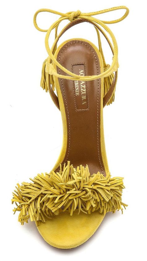 Flirty Fringe Sandals - Connecticut in Style Shoes Pictures, Fire Shoes, Aquazzura Sandals, Aquazzura Heels, Fringe Shoes, Aquazzura Shoes, Yellow Sandals, Hello Lover, Fringe Sandals