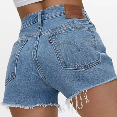 The Classic Denim Shorts, Levis 501 W26, Fly Button, Tattered Hem, High Waisted. Never Worn! Shorts Levis, Levi 501 Shorts, Vintage Levi Shorts, Levi Jean Shorts, Classic Denim Shorts, Levi 501, Black Jean Shorts, Denim Jean Shorts, High Rise Denim Shorts