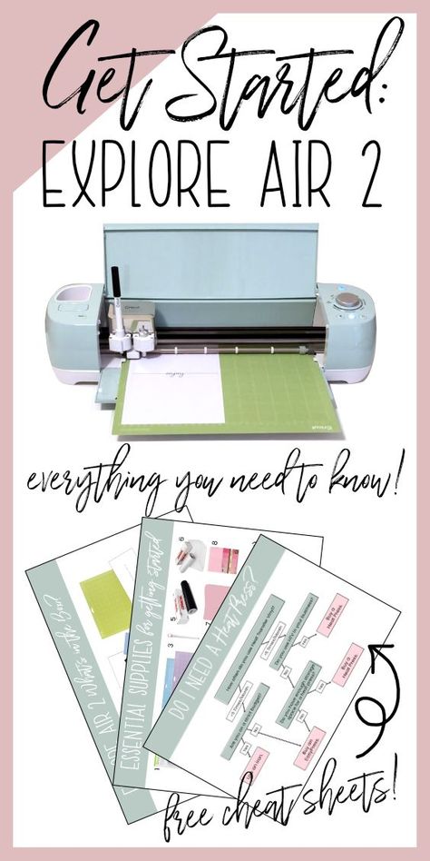 Just what I needed! Perfect Cricut Explore Air 2 getting started tutorial for beginners that walks you through the supplies you need, how to setup, what all the buttons mean, etc. You even get help completing your first project! #cricut #exploreair2 #beginner Cricut Air 2, Cricut Explore Air Projects, Vinyle Cricut, Cricut Help, How To Use Cricut, Cricut Supplies, Cricut Explore Projects, Cricut Air, Projets Cricut