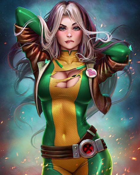 #marvel #character Rogue Xmen, Marvel Rogue, Dc Comics Girls, Marvel Heroines, Marvel Characters Art, Female Superhero, Comics Girls, Marvel Comics Art, Marvel Girls