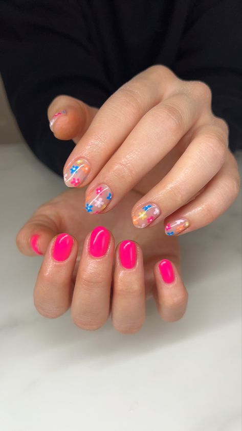 Birthday Spring Nails, Spring Nails 2024 Short, Spring Gel Nails Ideas Simple, Spring Natural Nails, Spring Nail Inspo 2024, Short Spring Nails 2024, Spring Break Nails 2024, Spring Birthday Nails, Short Summer Gel Nails