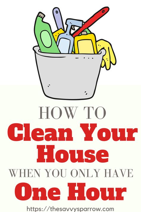 7 Steps to a Clean House in One Hour - The Savvy Sparrow How To Clean Your Whole House In One Day, How To Speed Clean Your House, Clean Whole House In A Day, Whole House Cleaning In One Day, Clean House In One Hour, Clean House In One Day, Clean Like A Maid, Homemade Toilet Cleaner, Deep Cleaning House