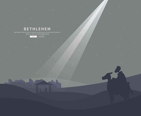 Free Bethlehem Illustration eps svg vector Bethlehem Illustration, Jesus Born Christmas Bethlehem, Bethlehem Silhouette, Jesus Born Christmas, Minimal Portrait, Journey To Bethlehem, Movie Design, Church Graphics, Design Layouts