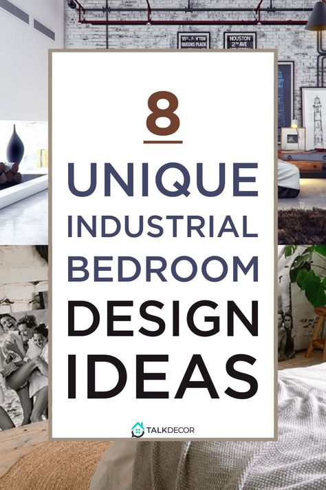 Exposed brick walls, metal furniture, beams, woods, and steels are the characteristic of industrial room design. When you want to create industrial bedroom design, those elements should appear. Actually, you can mix industrial bedroom with modern design as well. #bedroomdesign #industrialbedroom #uniquebedroom #bedroomideas Industrial Headboard Ideas, Industrial Style Bedroom Ideas, Industrial Bedroom Decor Ideas, Feminine Industrial Bedroom, Industrial Boys Bedroom, Cozy Industrial Bedroom, Industrial Chic Bedroom, Cool Bedroom Ideas For Men, Industrial Bedrooms