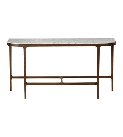 @Carly Lee (C. Style) I think this is the perfect console table but I can't find any dimensions.  I'm pretty sure they have a shop in NY so we could call. Beautiful! Brass Console, Console Table Design, Marble Console Table, Console Table Decorating, Marble Console, Console Cabinet, Conran Shop, Expensive Taste, Table Haute