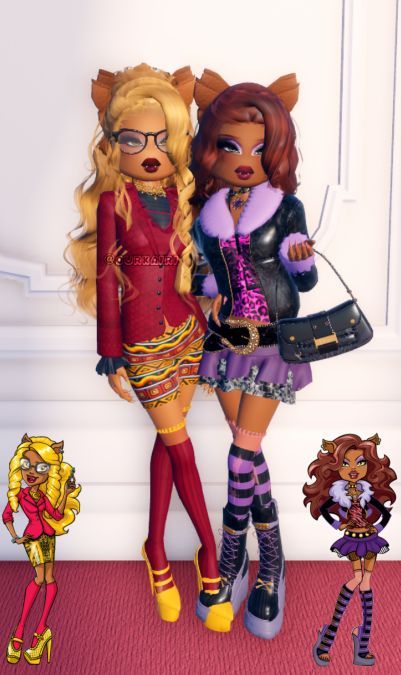 Clawdeen Dti Outfit, Clawdeen Wolf Dress To Impress, Clawdeen Dress To Impress, Mh Clawdeen, High School Dresses, Monster High Cosplay, Wolf Dress, Duo Dress, Spanish Outfits