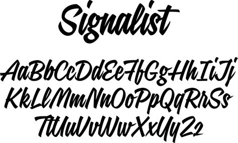 Signalist Letters Styles, Sign Lettering Fonts, Brush Lettering Font, Brush Script Lettering, Hand Lettering Alphabet Fonts, Sign Painting Lettering, Design Alphabet, Sign Fonts, Fonts Handwriting