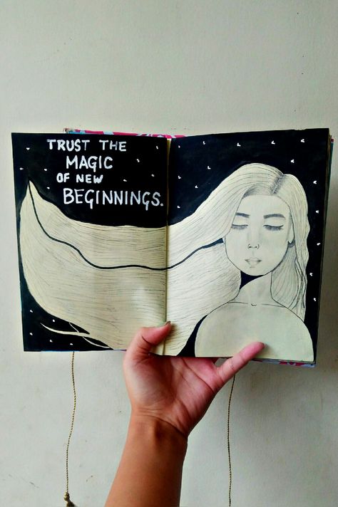 Pencil sketch. Trust the magic of new beginnings. Black universe background New Beginning Drawing, New Beginning Painting, Drawing Cartoon Characters Sketches, Beginning Drawing, Black Universe, The Magic Of New Beginnings, Magic Of New Beginnings, Cartoon Characters Sketch, Simple Sketch