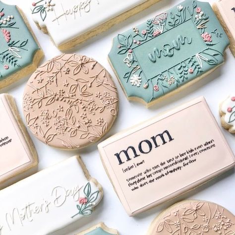 Mother Day Sugar Cookies, Mother Day Cookies, Mother’s Day Sugar Cookies, Gemstone Cookies, Mother’s Day Cookies, Mothers Day Cookies, Spring Flower Cookies, Cookies Design, Painted Cookies