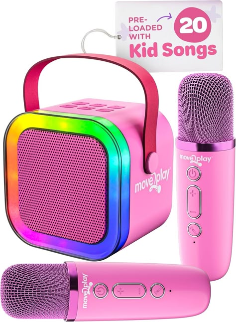 Move2Play Mini Karaoke Machine for Kids | includes 20+ Kids Songs | Connect with Bluetooth | Kids Toy | Birthday Gift for 3, 4, 5, 6, 7, 8+ Year Old Girls and Boys - Walmart.com Toys For Girls Kids 7-8, Toys For Girls Age 5, Presents For 7 Year Girl, Christmas Toys For Girls Kids, Toys For 8 Year Girl, Toys For 7 Year Girl, Toys For 5 Year Girl, Gifts For 4 Year Girl, Gifts For 6 Year Girl