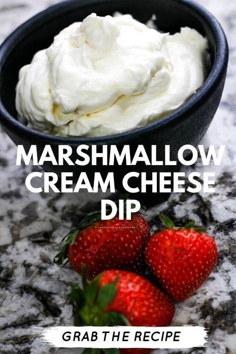 Marshmallow Fluff Recipes, Cream Cheese Recipes Dip, Cream Cheese Dip, Cream Dip, Cheesy Dip, Fluff Recipe, Sweet Dips, Marshmallow Cream, Cream Cheese Dips