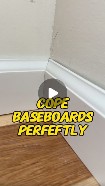 Cody Romer | Home Renovation + Tools + Tips on Instagram: "The only way to cut an inside corner for baseboard. 

Agree or disagree? 

#diy #construction #remodeling #diyproject #carpentry" How To Cut Baseboard Corners, Diy Construction, Baseboard Trim, Corner Moulding, Base Trim, Diy Tips, Baseboards, Carpentry, The Only Way