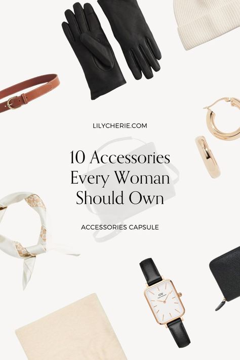 Accessories Capsule, Style Icons Outfits, Autumn Capsule Wardrobe, Capsule Wardrobe Accessories, Style Icons Inspiration, French Style Clothing, Chanel Bag Classic, Chic Capsule Wardrobe, Wardrobe Checklist