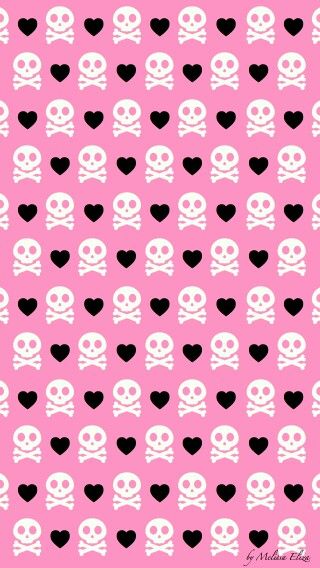 Pink skulls + hearts Iphone Wallpaper Pattern Pink, Pink Skull Wallpaper, Girly Skull, Sublimation Backgrounds, Goth Wallpaper, Catty Noir, Cocoppa Wallpaper, Emo Wallpaper, Iphone Wallpaper Pattern