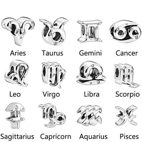 Pandora Bag, Charms Pandora, Bracelet Pandora, Leo And Virgo, Virgo And Libra, Taurus And Gemini, Pandora Bracelet Charms, Star Sign, Pandora Bracelets