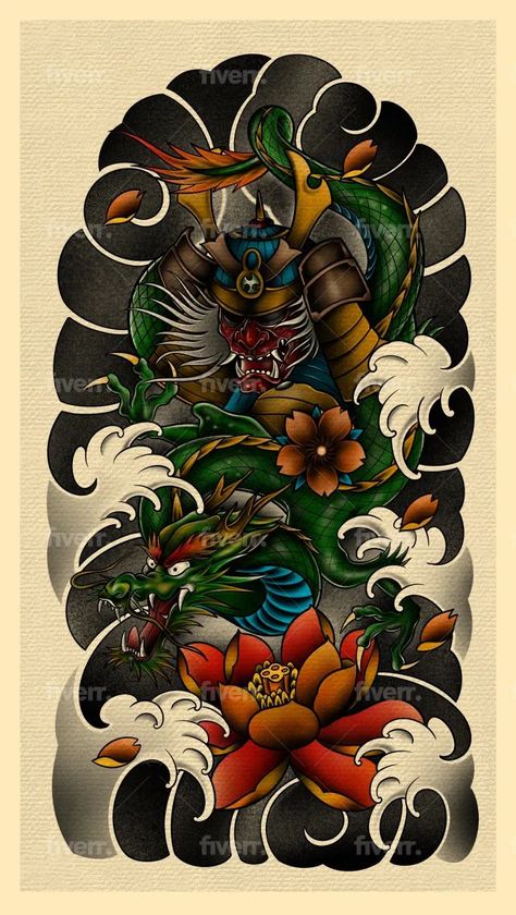 Japanese Back Tattoo Design, Desain Tattoo, Tatuajes Irezumi, Tato Irezumi, Japanese Peony Tattoo, Tattoo Designs Japanese, Japanese Traditional Tattoo, Steampunk Wallpaper, Samurai Tattoo Sleeve