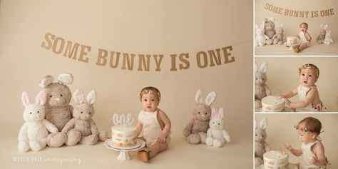 Some Bunny Is One Dessert Table, Smash Cake Bunny Theme, Some Bunny Is Turning One Backdrop, Some Bunny Is One Photo Shoot, Some Bunny Is Turning One Photo Shoot, Some Bunny Is One Cake Smash, Bunny Baby Shower Theme Girl, 1st Birthday Girl Bunny Theme, Some Bunny Turns One